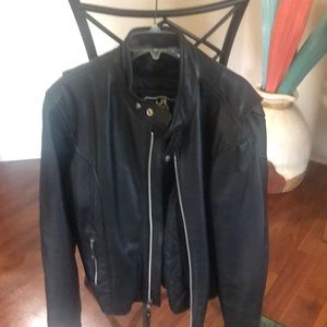 Leather motorcycle jacket